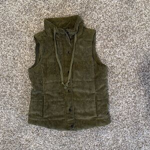 Olive Green Corduroy Vest